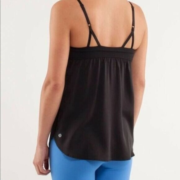 Lululemon Bliss Tank Top -Flowy- in Black Size 8 - Picture 2 of 14